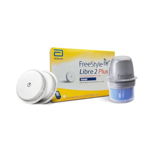 Abbott | FreeStyle Libre 2 Plus Sensor | Get Continuous Glucose Monitoring for Type 1 & Type 2 Diabetes | No Finger Pricks or Scans Needed | Track Glucose Levels Anytime, Anywhere with Automatic Updat