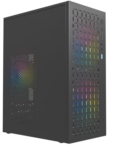 EVM Enigma Metal 711 Computer Cabinet with 500W Enguard Power Supply | Micro ATX/Mini ITX | USB 3.0 Front I/O | 0.6mm Metal Body | 2 HDD + 2 SSD | 80mm Rear Fan | Front 120mm Fan Support | Black