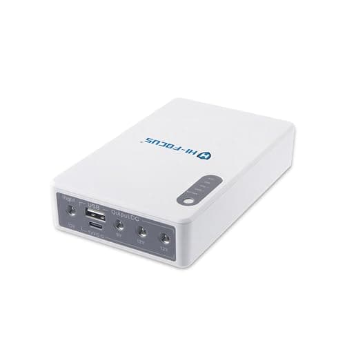 Hi-Focus Mini UPS for WiFi Router & Modem 8000mAh | 12V 9V 5V DC Output + USB 5V | Type-C Input | Power Backup for CCTV, Router, ONU | Lithium Battery with Overload Protection