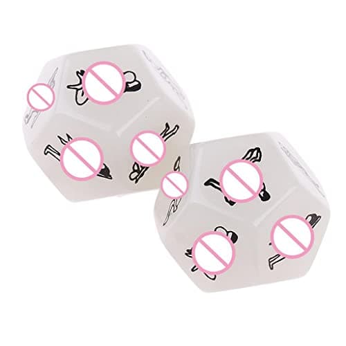 UJEAVETTE 2pcs D12 Glow in Dark Couples Foreplay Game Dice Fun Aid for Him or Her Gift 4