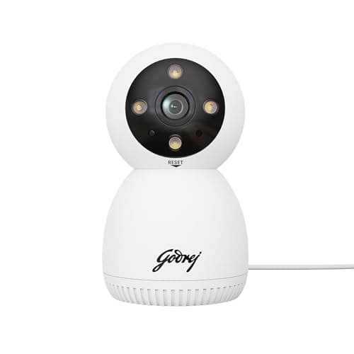 Godrej 3MP Smart Wi-Fi CCTV Camera | EVE Pro 3 | New Launch | Night Vision | 360° View | AI Human Tracking | Motion Detection | Indoor Camera | 2-Way Talk | Up to 256GB SD Card Support | Alexa Support