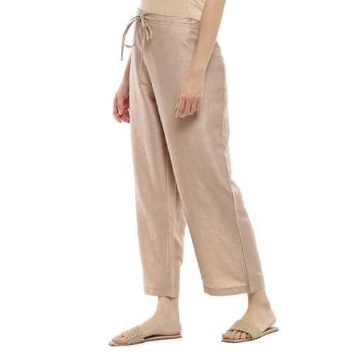 Beige Polyester Palazzo Pants 2