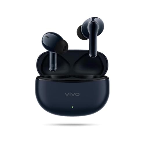 vivo True Wireless Earbuds | Deep Bass with AI ENC | Up to 42H Playtime | Fast Charging, Touch Controls, Bluetooth 5.3 | 88ms Low Latency, Dual Device Pairing, IP54 Splash Resistant (Dark Indigo)