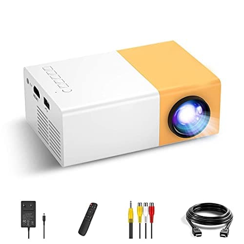 Yellow YG300 400LM Portable Mini Home Theater LED Projector with Remote Controller, Support HDMI, AV, SD, USB Interfaces (Yellow) 4