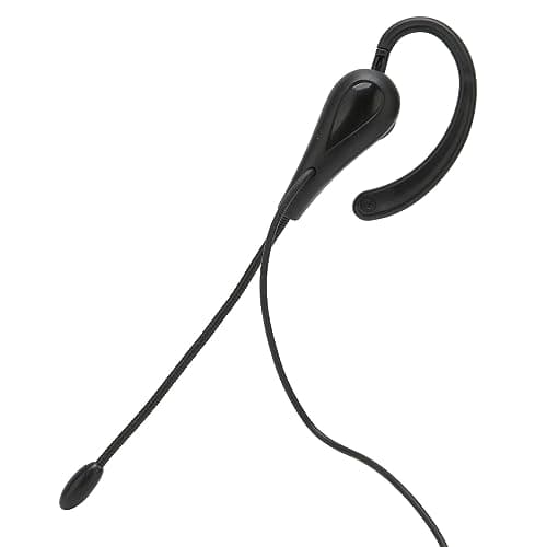 Call Center Headset, 3.5mm Wired Ear Hook Single Sided Customer Service Headphone with Mic, for Laptop Mobile Phones, for Telemarketing