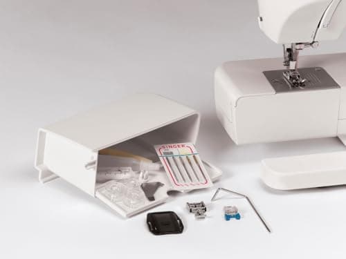 SINGER 2250 Tradition Zig-Zag Sewing Machine, 10 Built-in Stitches, 23 Stitches Functions (White) with 70W Powerful motor & Feed dog with 106 Teeth in 6 Rows-Get Free Online Interactive Class 4
