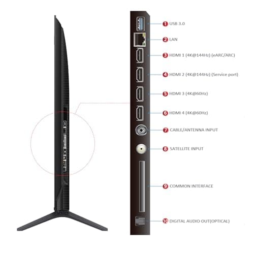 TCL 164 cm (65 inches) 4K UHD Smart QD-Mini LED Google TV 65Q6C 4