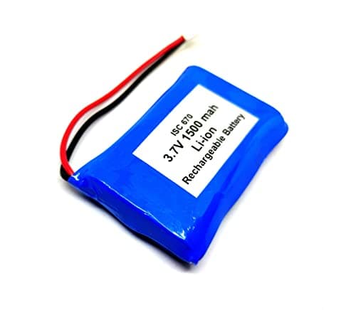 INVENTO 2Pcs 3.7V 1500 mAh 50x35x12mm Li-ion Lithium-ion Rechargeable Battery Pack for DIY 3