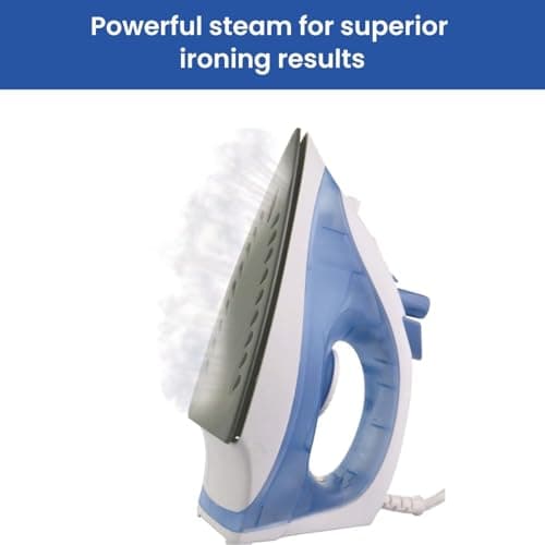 NeuOn Venza 1200W Steam Iron for Clothes – Non-Stick Soleplate, Lightweight, Glass Handle, Budget-Friendly 4