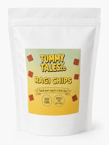 TUMMYTALES.CO Ragi Chips Peri Peri, Baked Finger Millet Snacks Healthy Namkeen 150g | Ragi Piri Piri (Peri Peri) Flavoured Chips | Vegan & Gluten-Free Finger Millet Chips | Made with 100% Natural Ragi