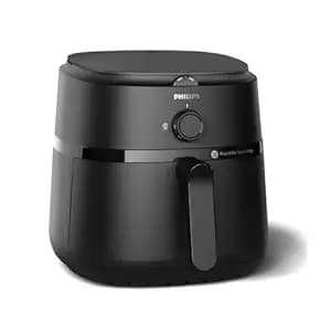 PHILIPS Air Fryer NA130/00, uses up to 90% less fat, 1700W, 6.2 Liter, with Rapid Air Technology (Black), Extra Large