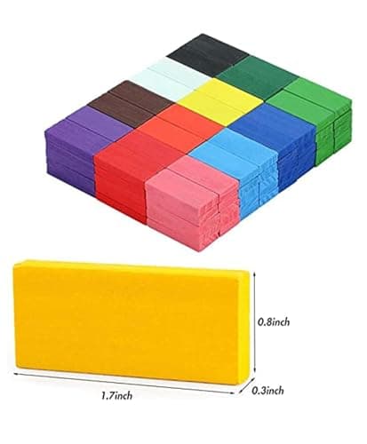 BKDT Marketing 120 pcs Colorful Wooden Domino Block Tile Game Racing Set for Kids Educational and Learning Activity Game Play | Helps in Skill Development and Color Recognition - Tower Game 2