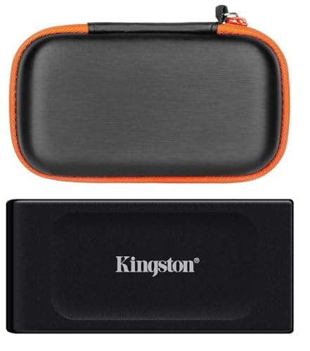 VERTUS® Shockproof Travel Organizer Hard Drive Carrying Case Storage Bag Carry Pouch for Kingston XS1000 / XS2000 / XS1000R SSD 1TB/2TB/4TB/500 GB External SSD (Black)