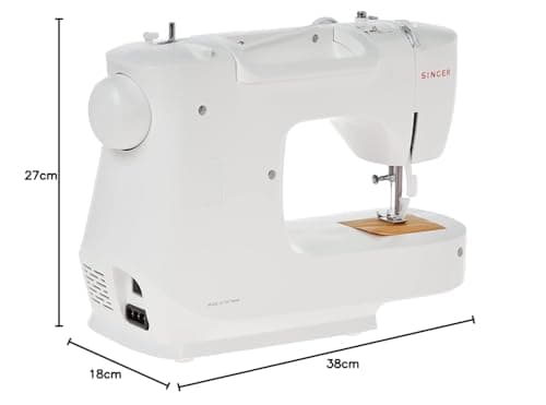SINGER M2605 Sewing Machine | 19 Built-In Stitches, 32 Stitch Functions | Automatic Needle Threader | 70W Motor | 4-Step Buttonhole | Adjustable Stitch Length | LED Light | 2-Year Warranty 3