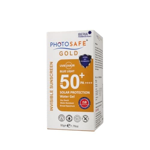 Photosafe Gold Invisible Gel Sunscreen SPF 50+ PA++++ | Dry Touch, Water Resistant, Broad Spectrum | UVA, UVB, IR & Blue Light Protection | 50gm 3