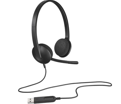 Logitech H340 Stereo Wired Over Ear Headphones with Mic with Noise-Cancelling, USB, Pc/Mac/Laptop - Black 4