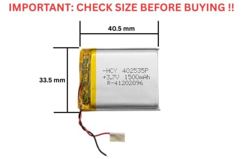 3.7v 1500mAh (Lithium Polymer) Lipo Rechargeable Battery Model 402535P for RC Toys, Bluetooth, DIY, MP3, DVD Player | LiPo Battery | Lithium Polymer Battery 2
