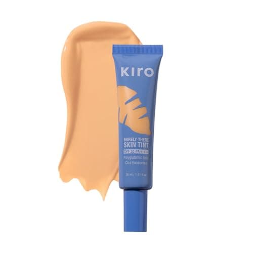 Kiro Barely There Skin Tint SPF 35 PA+++ - 37W Light Medium, 30ml | 4-in-1 Moisturiser, Primer, Sunscreen & Foundation | Lightweight Dewy Coverage | Polyglutamic Acid, Niacinamide & Ceramides Infused