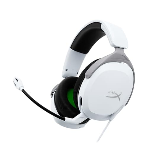 HyperX CloudX Stinger 2 Core - Official Xbox Licensed Gaming Headset, Lightweight Over-Ear headsets with mic, Swivel-to-Mute Function, 40mm Drivers (6H9B7AA), White