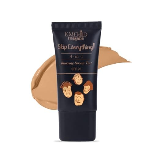 Lovechild Masaba Full Sheer Skip Everything Serum Skin Tint Spf20,Liquid Foundation For All Skin Type,Primer,Moisturizer,Sunscreen & Foundation In One,Enriched With Vitamin E,Icy You 30 Ml (Pack of 1)