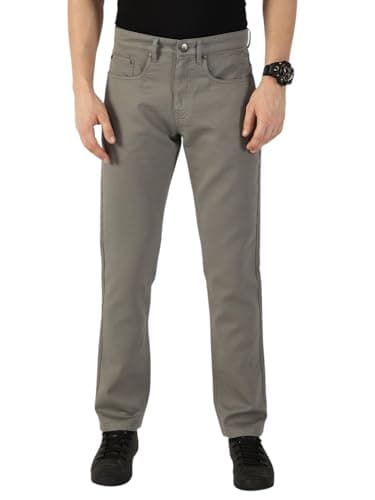 Thomas Scott Men Cotton Smart Chino Trousers (TSB077_Darkgrey, 38)