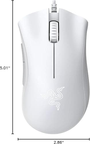 Razer DeathAdder Essential White Edition - 6400 DPI Ergonomic Wired Gaming Mouse - RZ01-03850200-R3M1 3