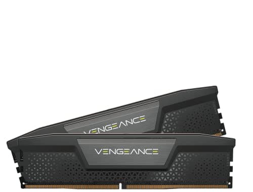 CORSAIR Vengeance DDR5 RAM 32GB (2x16GB) 6000MHz CL38 Intel XMP iCUE Compatible Computer Memory - Black (CMK32GX5M2B6000C38)
