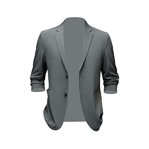 ZOOMELLA Suit Jacket Men Mens Sport Coats and Blazers Suit for Party Office Festivals Gray Green Color L 3