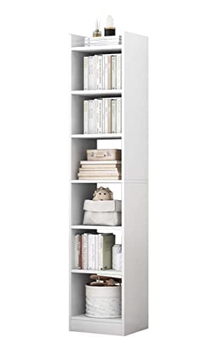 Lukzer 6 Layer Engineered Wood Bookshelf Multipurpose Home Decor Storage Rack Showcase Organizer for Living Room, Kitchen, Bedroom, Office (MR-005/White /180 x 33 x 24cm) DIY (Do It Yourself) 4