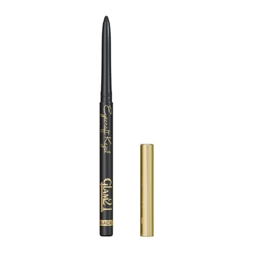 Glam21 Eyecraft Kajal Pencil | Super Black Intense Color | Long-Lasting Matte Finish | Smudge-Proof & Waterproof | Smooth Glide | One-Stroke Application | Lightweight & Comfortable Wear | 0.35gm