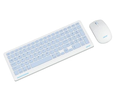 Acer ZenKeys Duo Wireless Keyboard & Mouse Combo | 2.4 GHz + Bluetooth | Rechargeable 500 mAh Type-C | 99-Key Silent Keyboard | 1600 DPI Optical Mouse | 10m Range | Windows/macOS/Linux Compatible