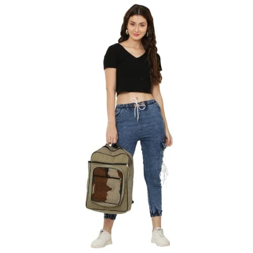 SWATRIC Casual Waterproof Laptop Bag/Backpack for Men, Women, Boys, Girls/Office School College Teens & Students made up of Army upcycled and recycled uniform cloth 2