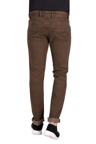 RAGZO Men Jeans || Denim Jeans || Slim Fit Stretchable (ri700110e) (Brown, 36) 4