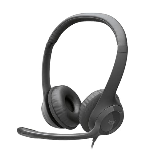 Logitech H390 Type-C Wired Headset for PC/Laptop, Stereo Headphones with Noise Cancelling Microphone, USB-C, in-Line Controls, Works with Chromebook - Graphite