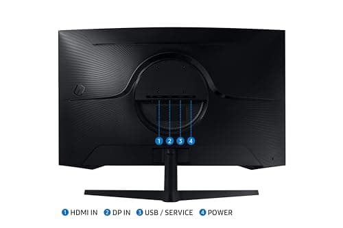 Samsung 32" (80cm) Odyssey G5 2K Curved Gaming Monitor|QHD 2560 X 1440|1000R Curved|165Hz|1ms(MPRT)|300nits|Ports-HDMI,DP,Headphone|DP Cable|HDR10|FreeSync|LS32CG550EWXXL|Black 5