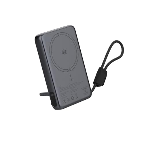 Stuffcool Nido 10000mAh Qi2.2 Certified Magsafe Powerbank, 25W Fast Wireless Charging, 45W PD Fast Charging, Built-in USB-C Cable & Stand, Digital Display, Compatible with iPhone, Samsung & Pixel