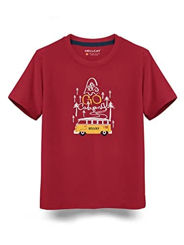 HELLCAT Boys Printed Round Neck T-Shirt with Shorts Set | Multicolor | Pack of 3_Mustard_9-10Years 4