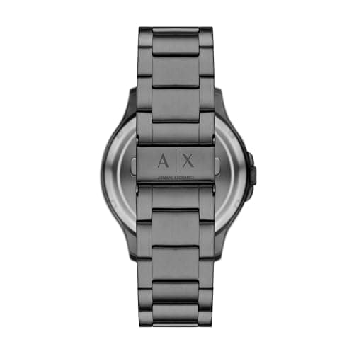 Armani Exchange Stainless Steel Analog Black Dial Men's Watch-Ax2458, Band Color:Gray 4