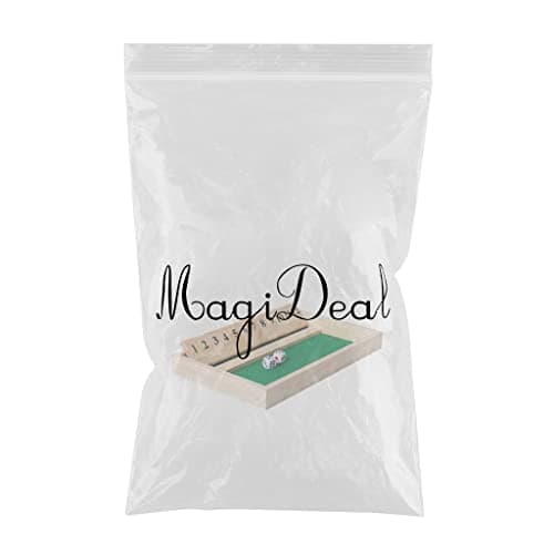 FASHIONMYDAY Shut The Box Game - 12 Numbers Wooden Dice Game Game Family Traditional Game 2