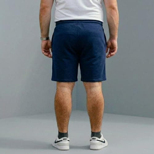 Khakey Mens Cotton Knee Length Navy Plus Size Short 3