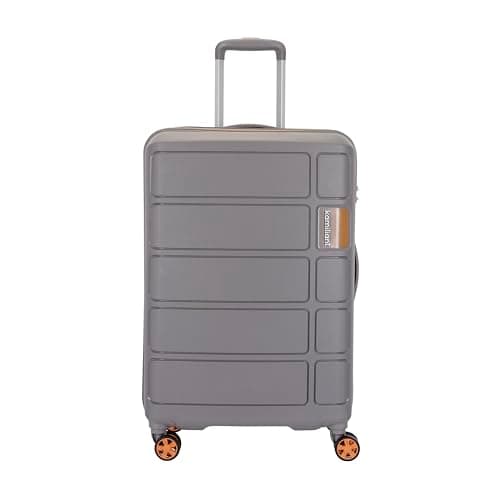 Kamiliant American Tourister Medium Harrier Zing 68 Cms Check-in (PP) Hard Sided 8 Wheels Spinner Luggage/Suitcase/Trolley Bag (Light Grey) (Double Wheel), Medium 2