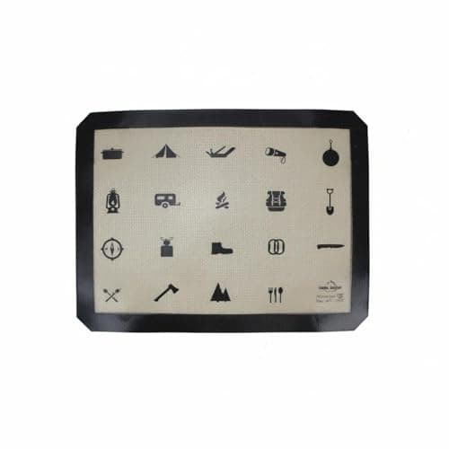 Ojiva® Anti-Slip Heat Resistant Cooktop Mat Waterproof Non-Stick Food Prep Mat Foldable Food Tray for Campers, Kitchen, Barbecue, Picnic, Without Buckle|Sporting Goods|Outdoor Sports