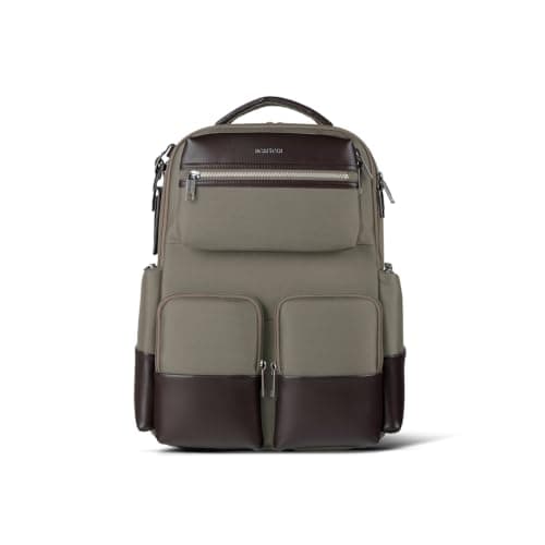 Scarters Terminal T2 Laptop Backpack for Men | 24L Office Backpack | 15.6 inch Laptop Bag | Water Resistant | YKK Zippers | AirTag Pocket | Travel Bag for Office & Business (Beige)