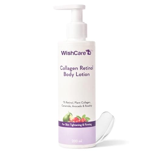 WishCare Collagen 1% Retinol Body Lotion - For Skin Tightening & Firming - With Niacinamide, Ceramide, Rosehip & Avocado - For Men & Women - 200 Ml