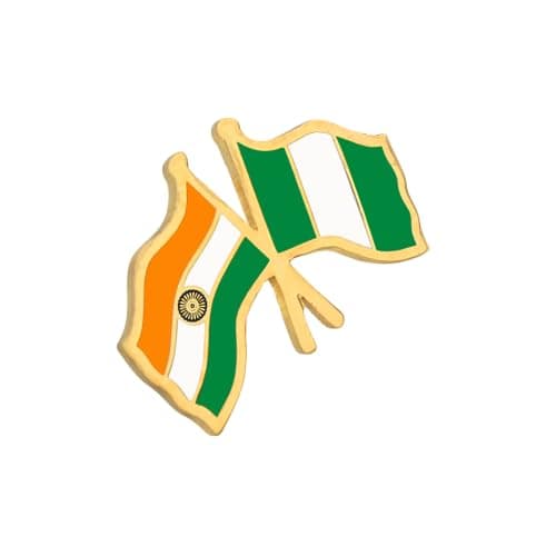 India & Nigeria Twin Flag Brass Lapel Pin | Premium Enamel Brooch for Men & Women | National Friendship Badge | Suit, Blazer & Jacket Accessory | Patriotic Gift, Flag Pin for Events & Functions 4