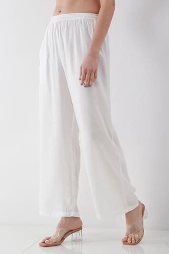 Biba Women White Straight Palazzos_3XL 3