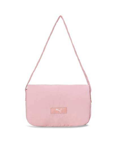 PUMA PLUSH Handbag IND – Stylish and Functional Women’s Bag with 12L Capacity, Spacious Main Compartment, Multiple Interior Pockets, Snap-Button Flap Closure & Iconic Cat Logo (Rose Dust)