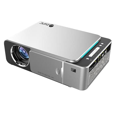 Zync T6 Android10 Smart Home Cinema Wi-Fi BT 4k & 3D Portable Outdoor Projector Built-in Streaming Netflix,Prime,Hotstar,1GB Ram,8ROM,7000lm,1Speaker3W, 1920 * 1080P,Support AV,HDMI,USB(Sliver)