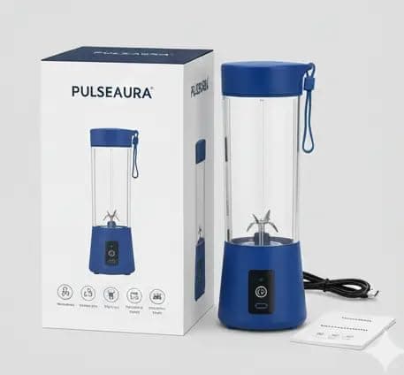 Portable Juicer Mixer Blender for Juices, Smoothies, Cold Coffee, Rechargeable 6 Blades Bottle Juicer Smoothie Maker