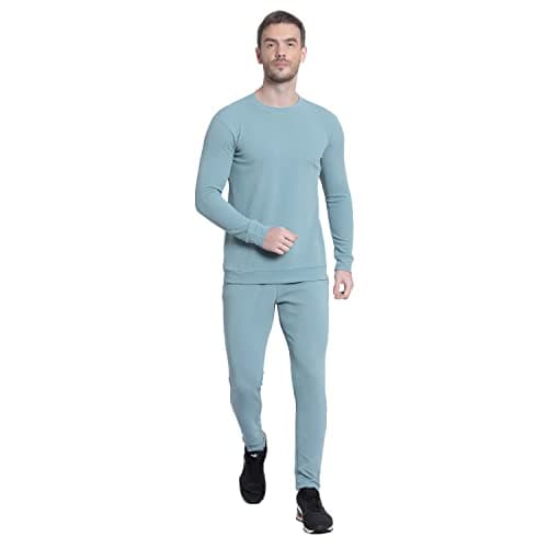 RABBY Men's Solid Track Suit Men's Sports Running Set Fitness Tracksuit Comfortable Track Suit for Running, Sports & Gym Workout Stylish summer SKY BLUE_XL 5